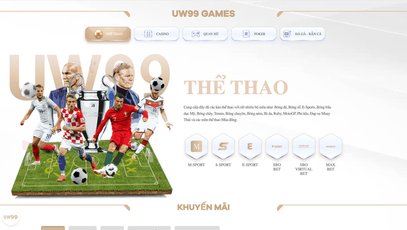 các sản phẩm giải trí tại uw99